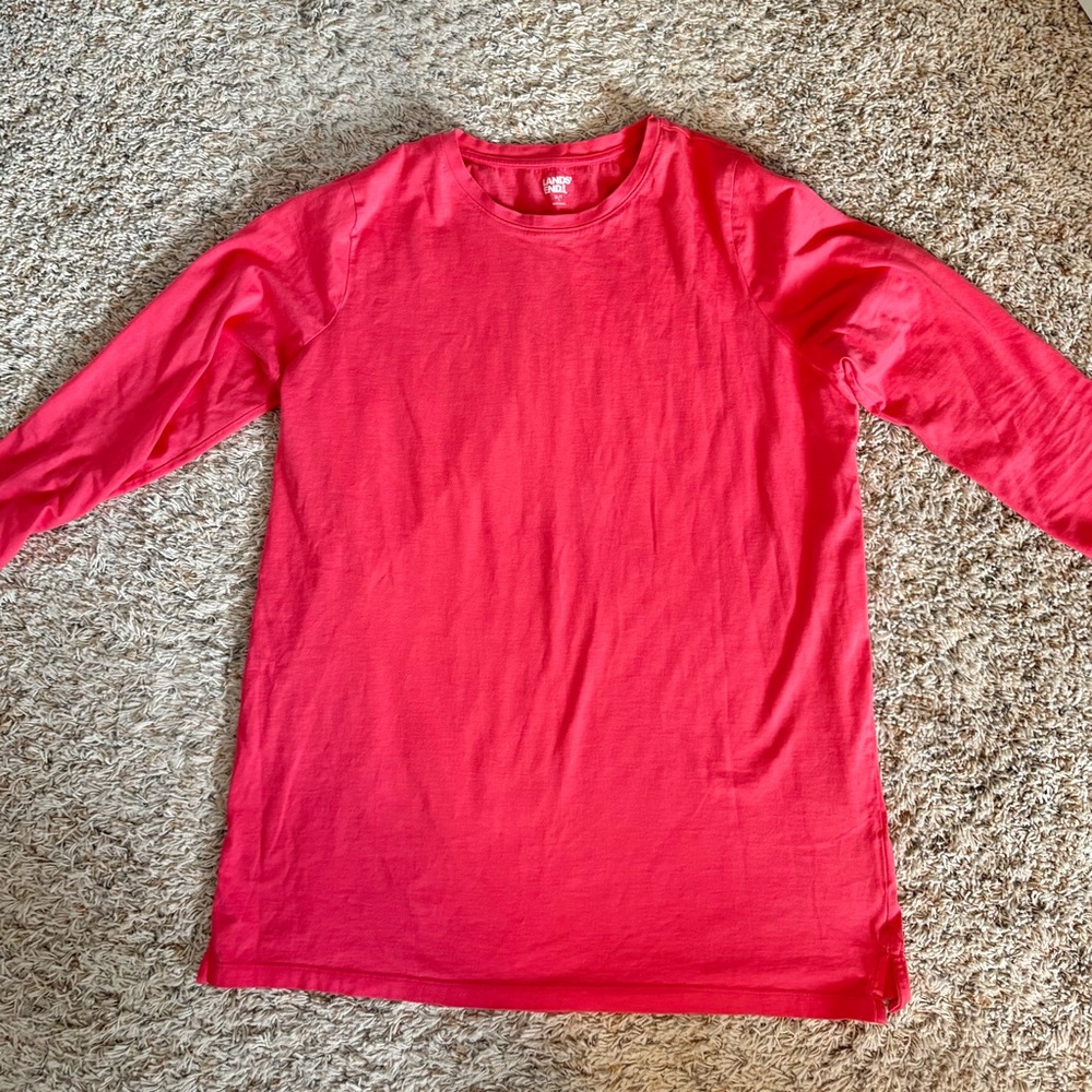 Lands’ End - Women’s (XL) Pink 3/4 Sleeve Shirt Top